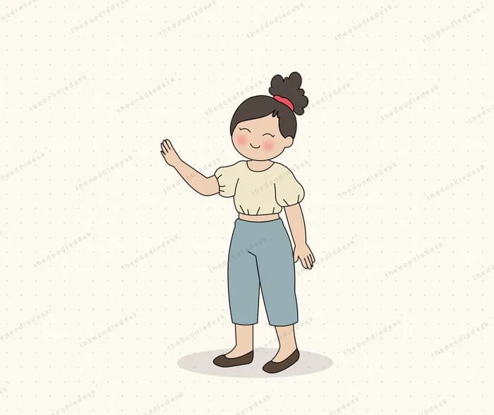 Waving hello