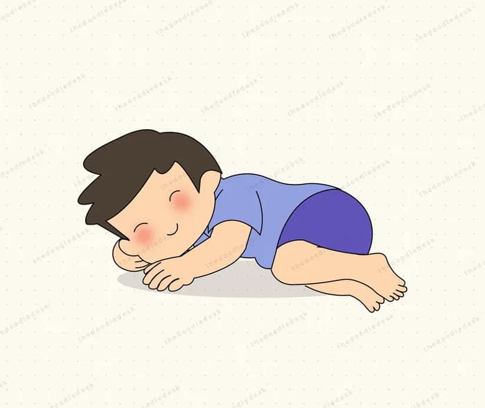 Worn out and asleep