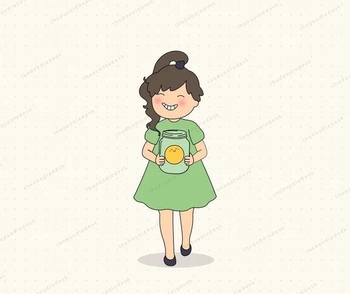 Holding a jar of light