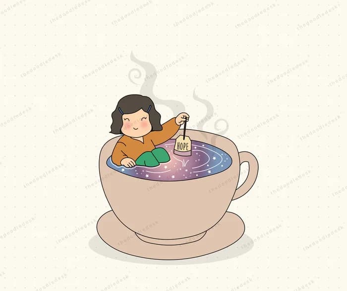Soaking in a cup of calm