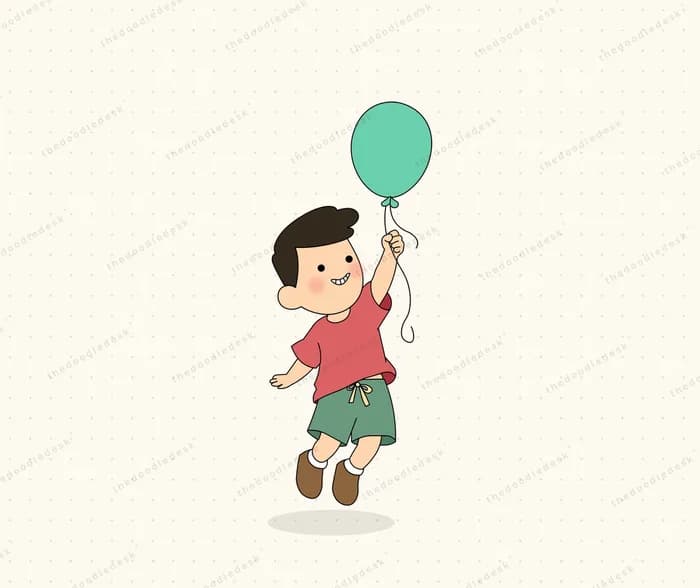 Leaping with a balloon