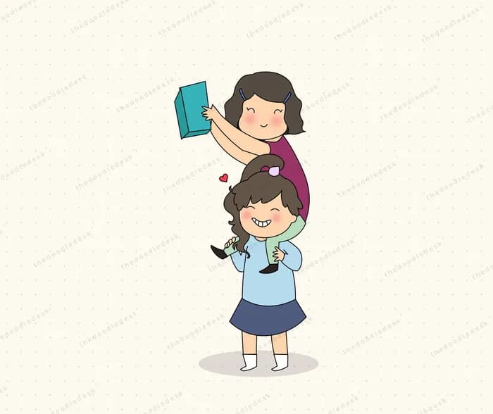 Doing a sister's hair