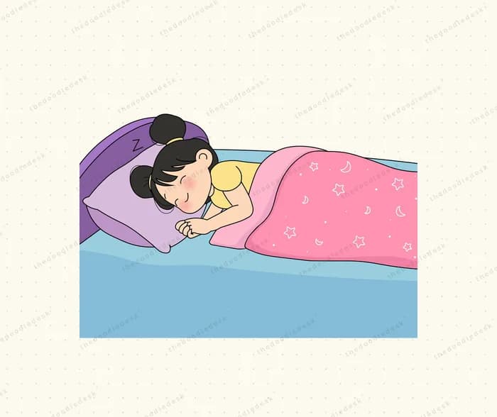 Fast asleep in bed