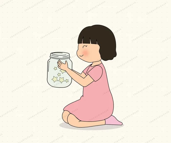 Holding a jar of stars