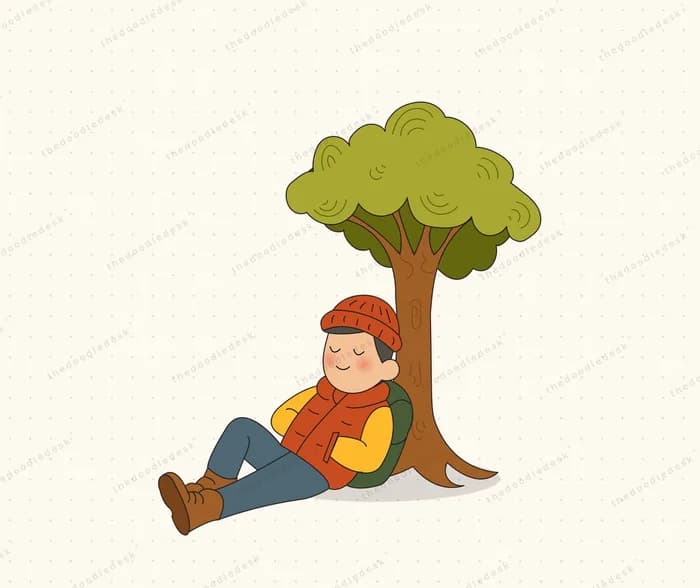 Resting under a tree