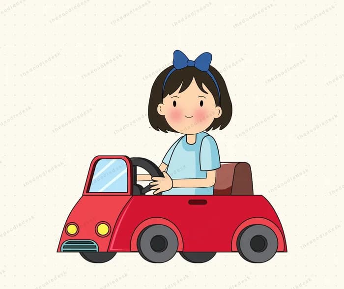 Driving a toy car