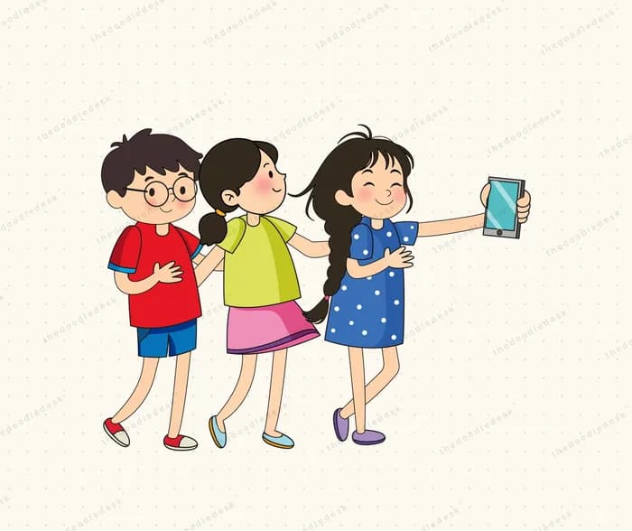 Posing for a selfie together