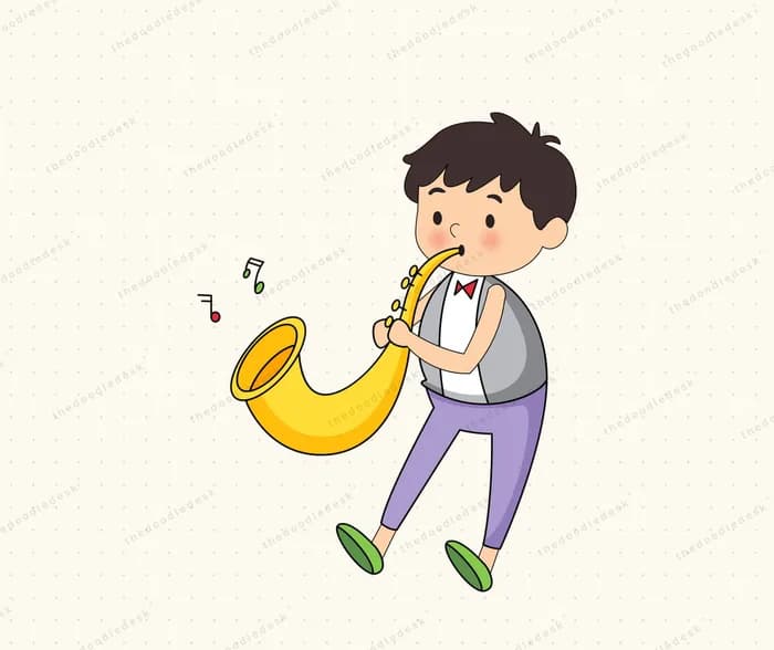 Performing on a saxophone