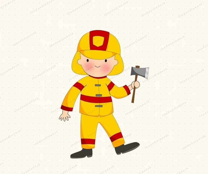 A firefighter on duty