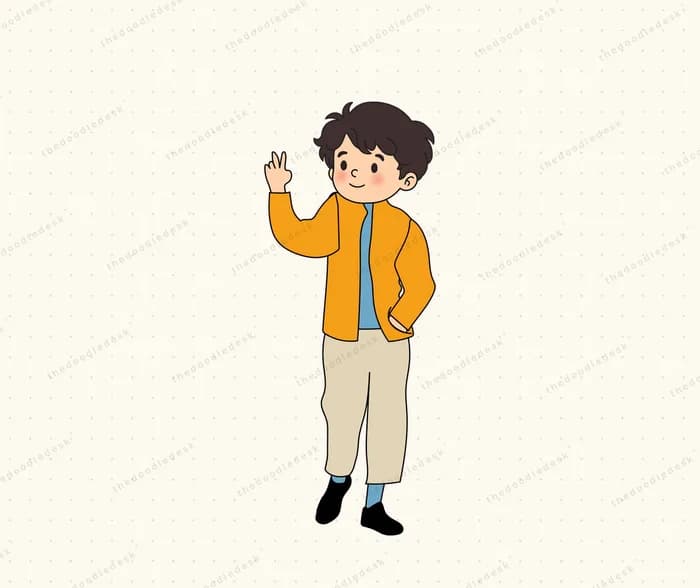 Waving hello