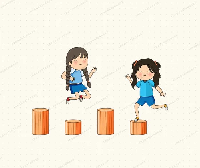 Crossing stepping stones
