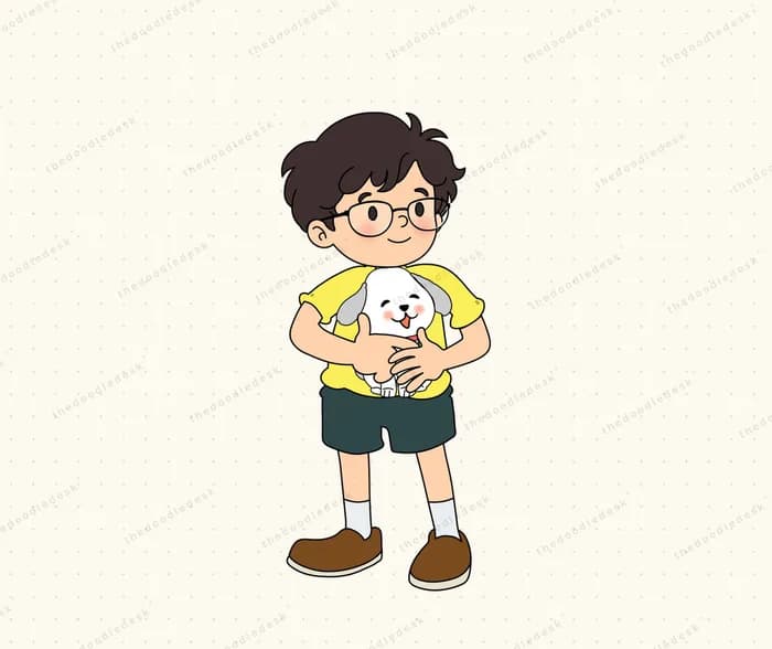 Cradling a pet dog