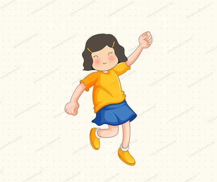 Jumping for joy