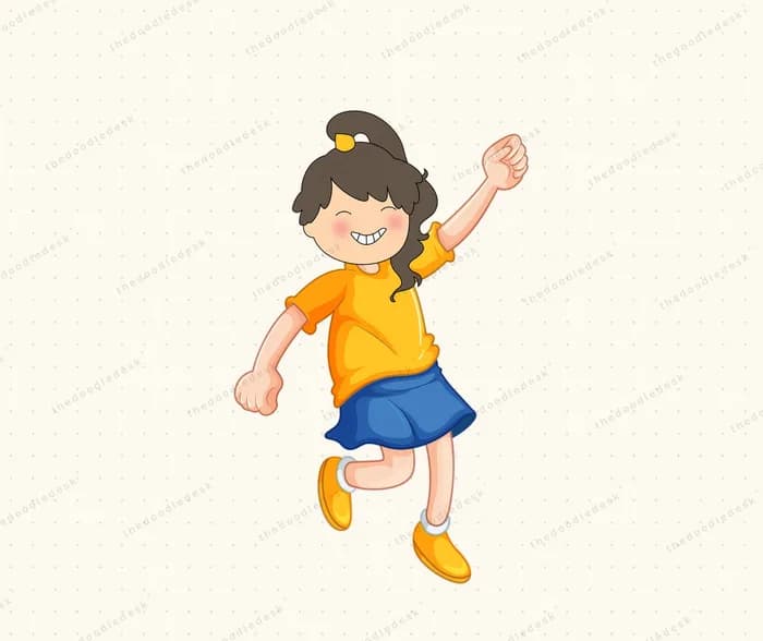 Jumping for joy