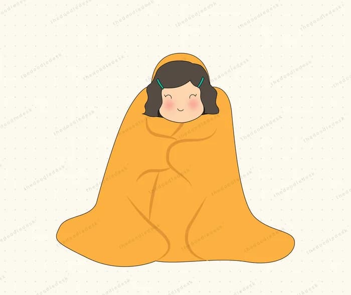 Cocooned in a blanket