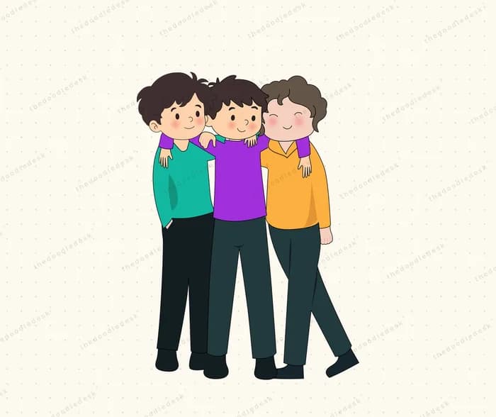 Friends standing together
