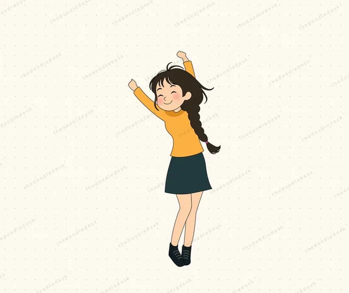Stretching happily