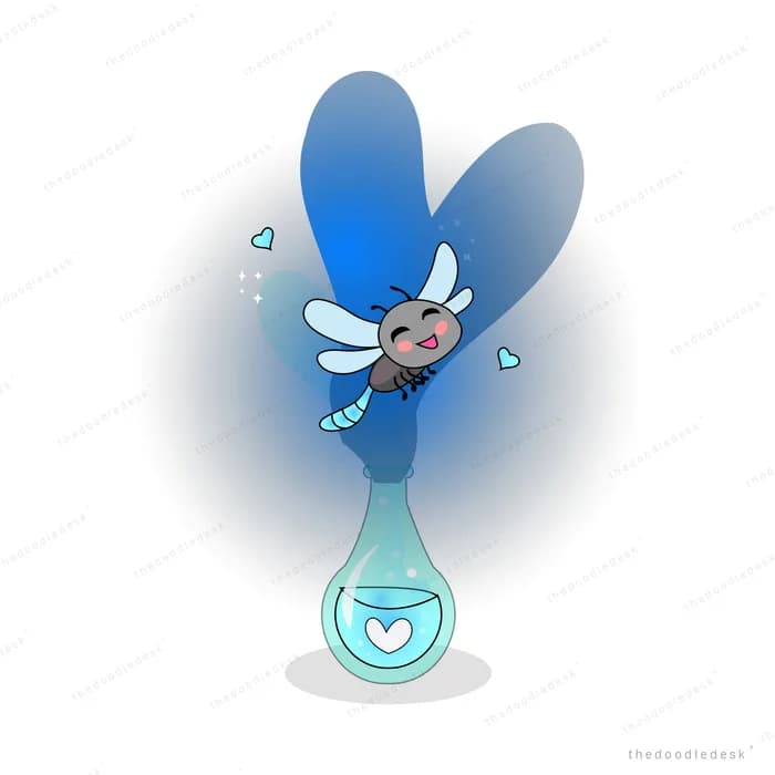 Winged figure inside a dark glowing orb