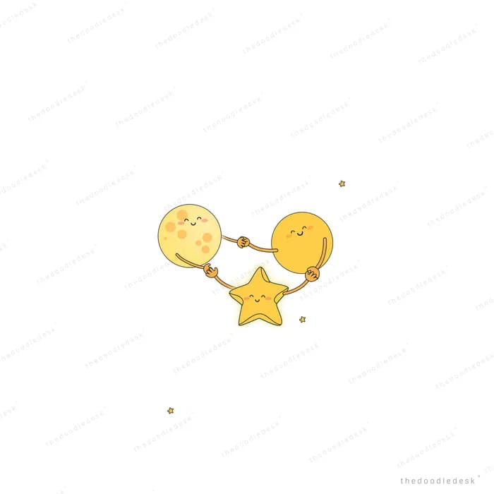 Small cluster of smiling yellow stars