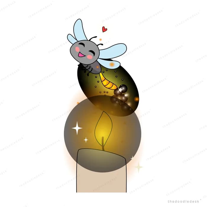Insect on a glowing orb atop a pedestal