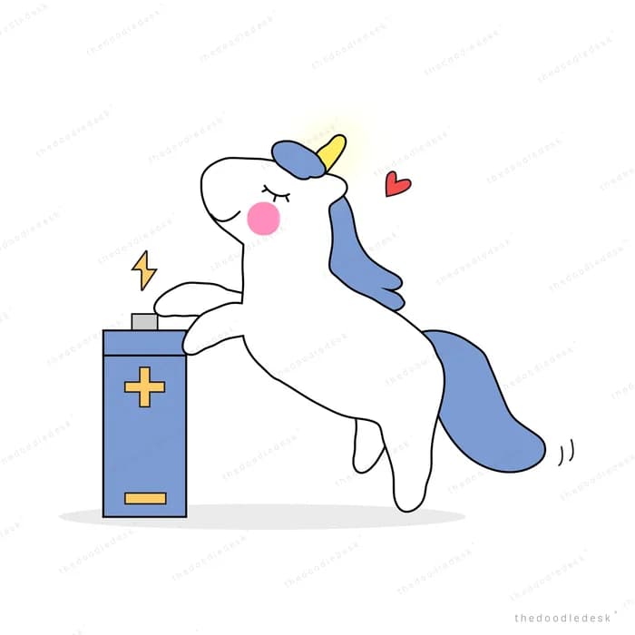 Unicorn leaning on a tall drinks cup