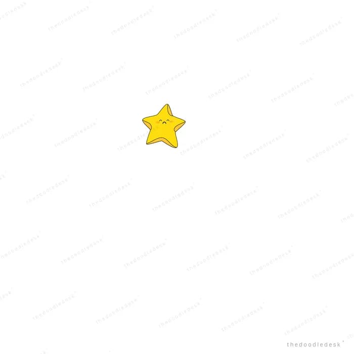 A single small yellow star on an otherwise empty field
