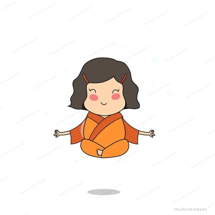 Girl in an orange dress standing with arms open wide