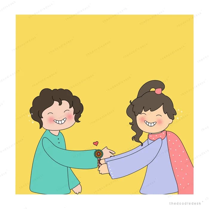 Two women facing each other exchanging a small gift