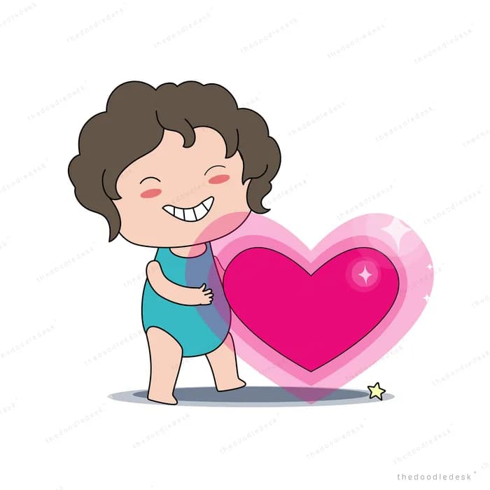 Girl holding an oversized pink heart