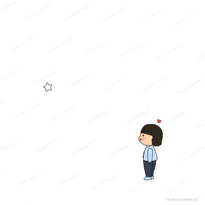Small boy standing alone beneath a single star