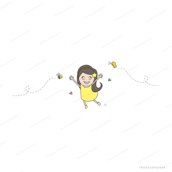 Girl in yellow skipping with a rope