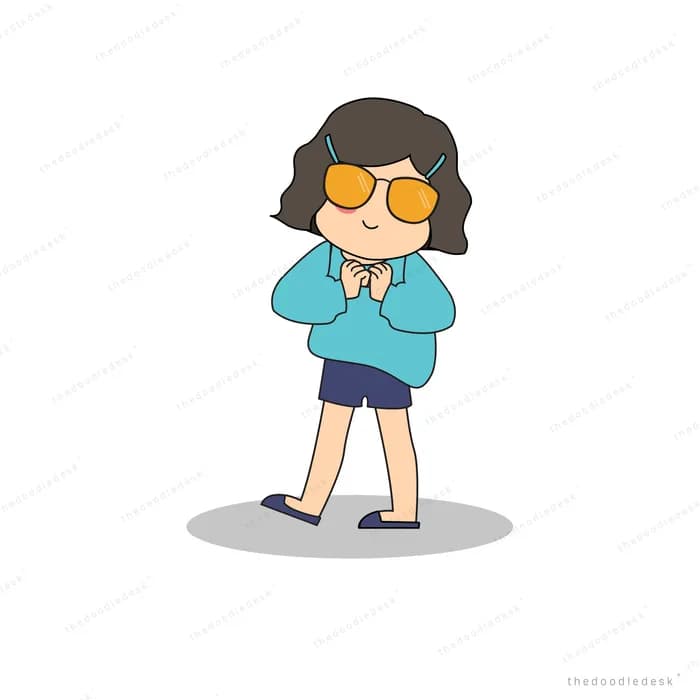 Woman in sunglasses standing with arms folded