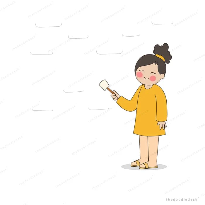 Girl in a yellow dress holding up a small lit sparkler