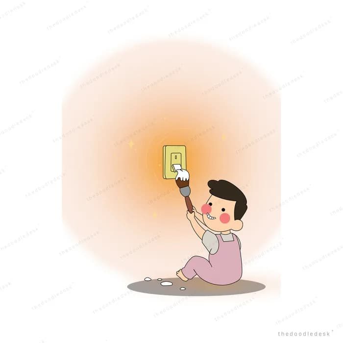 Girl sitting on the ground holding up a glowing lantern that lights the whole scene