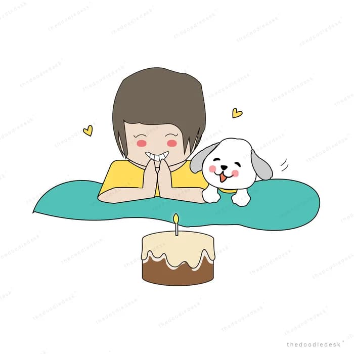 Girl resting her head on a cushion beside her dog