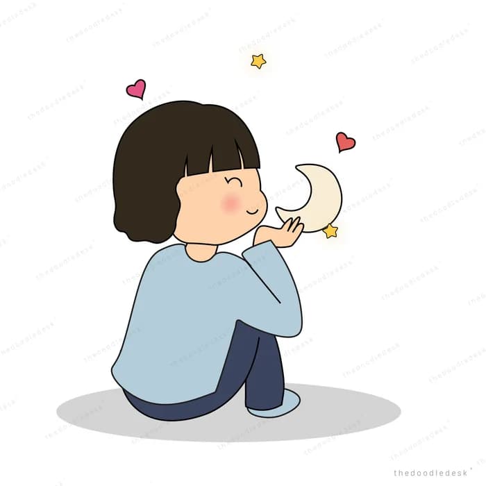 Girl sitting curled holding a small bird