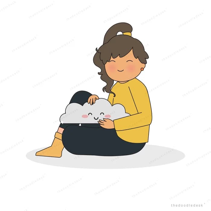 Woman kneeling to bathe a cat in a basin