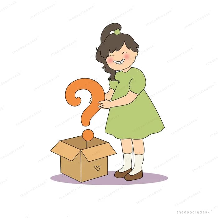 Woman in a green dress reaching for a ginger cat popping out of a cardboard box