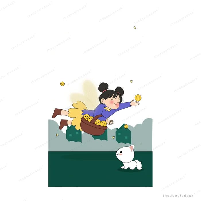 Girl in a purple jacket diving over a hedge to catch a ball while a white kitten watches