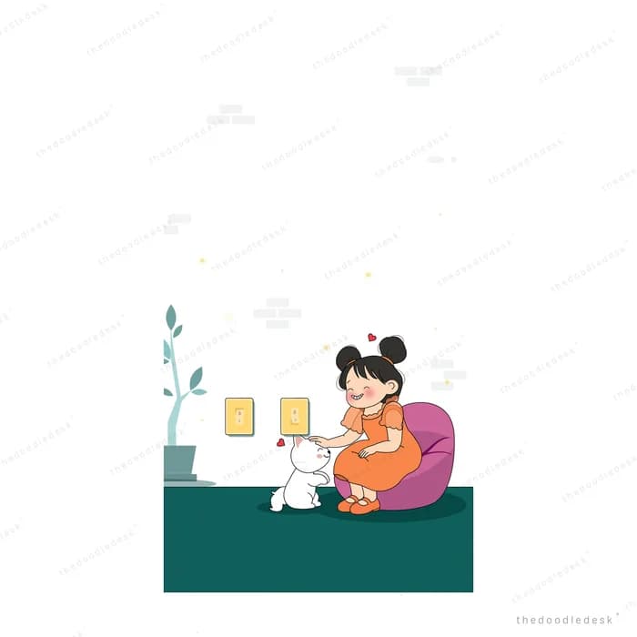 Girl holding a mug in an armchair with a cat curled nearby