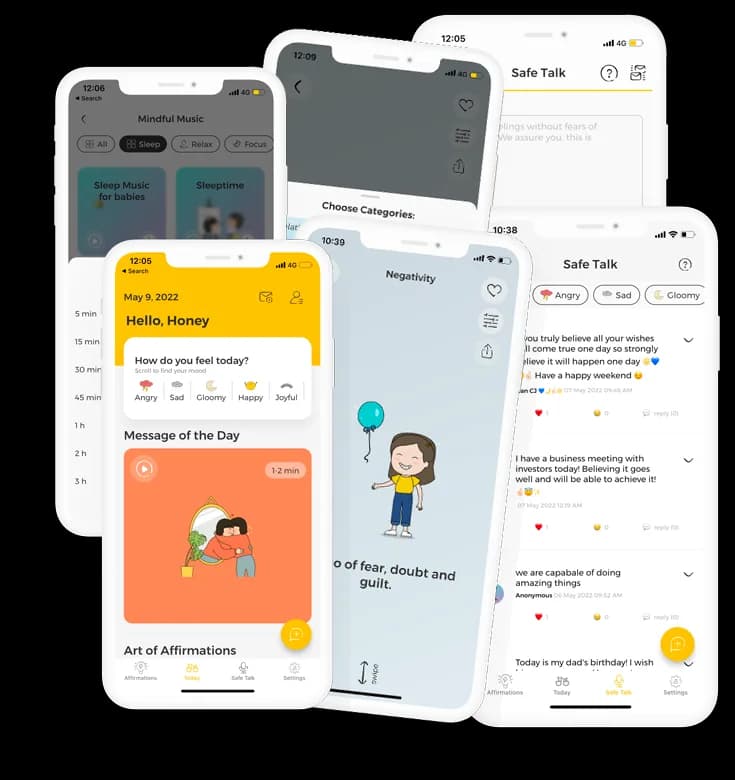 The DailyU app home screen