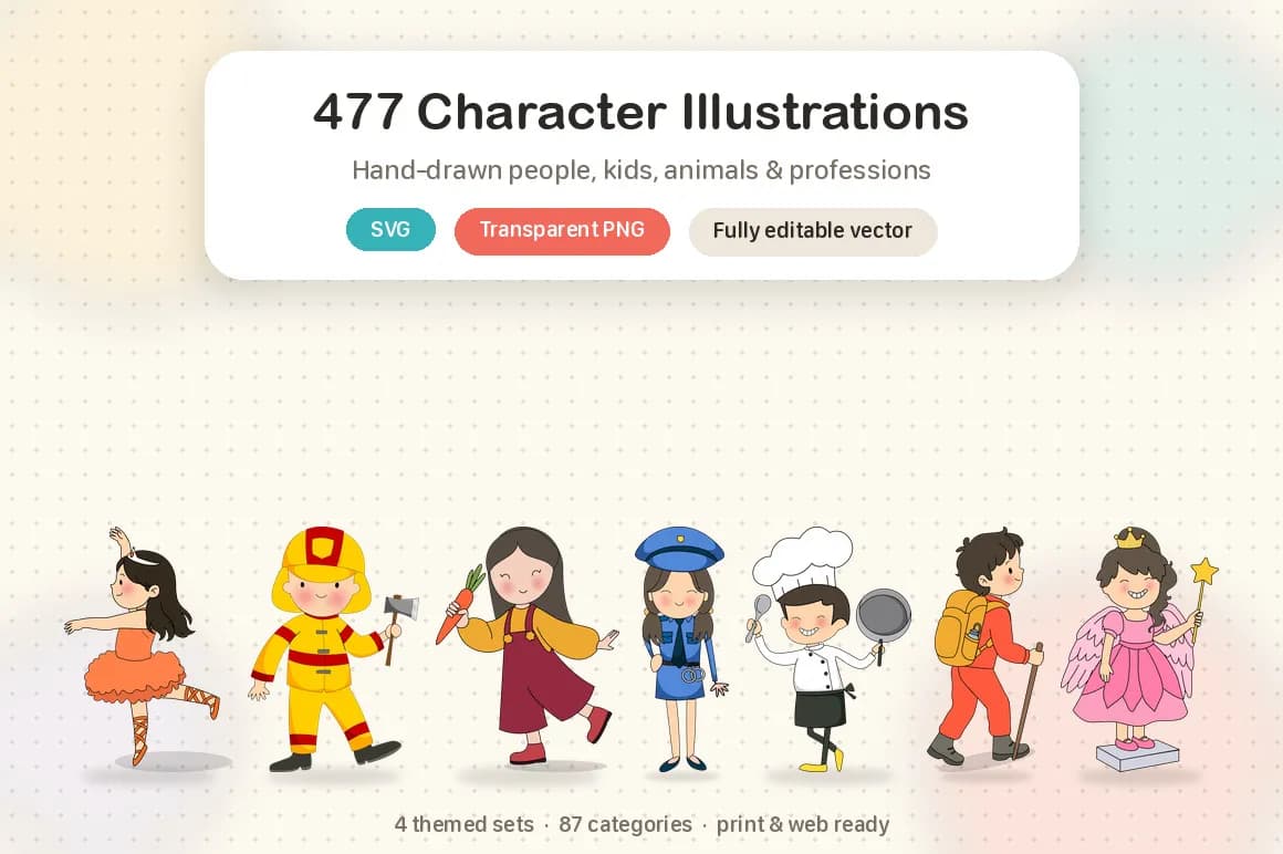 Character Illustrations pack cover