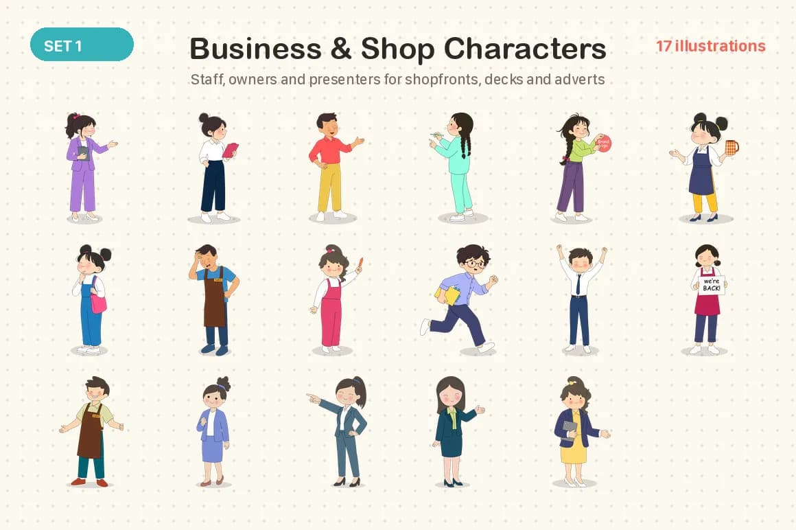 Character Illustrations pack preview