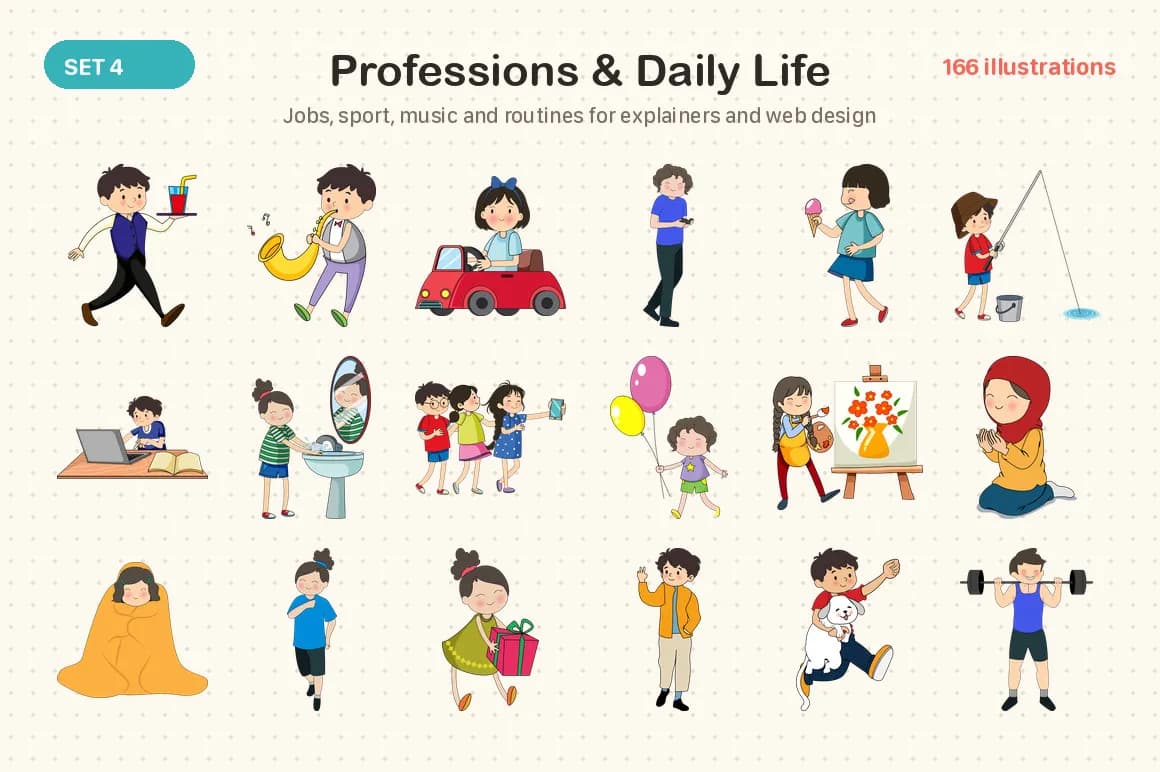 Character Illustrations pack preview