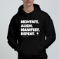 Unisex Oversized Hoodie - Meditate Align Manifest Repeat