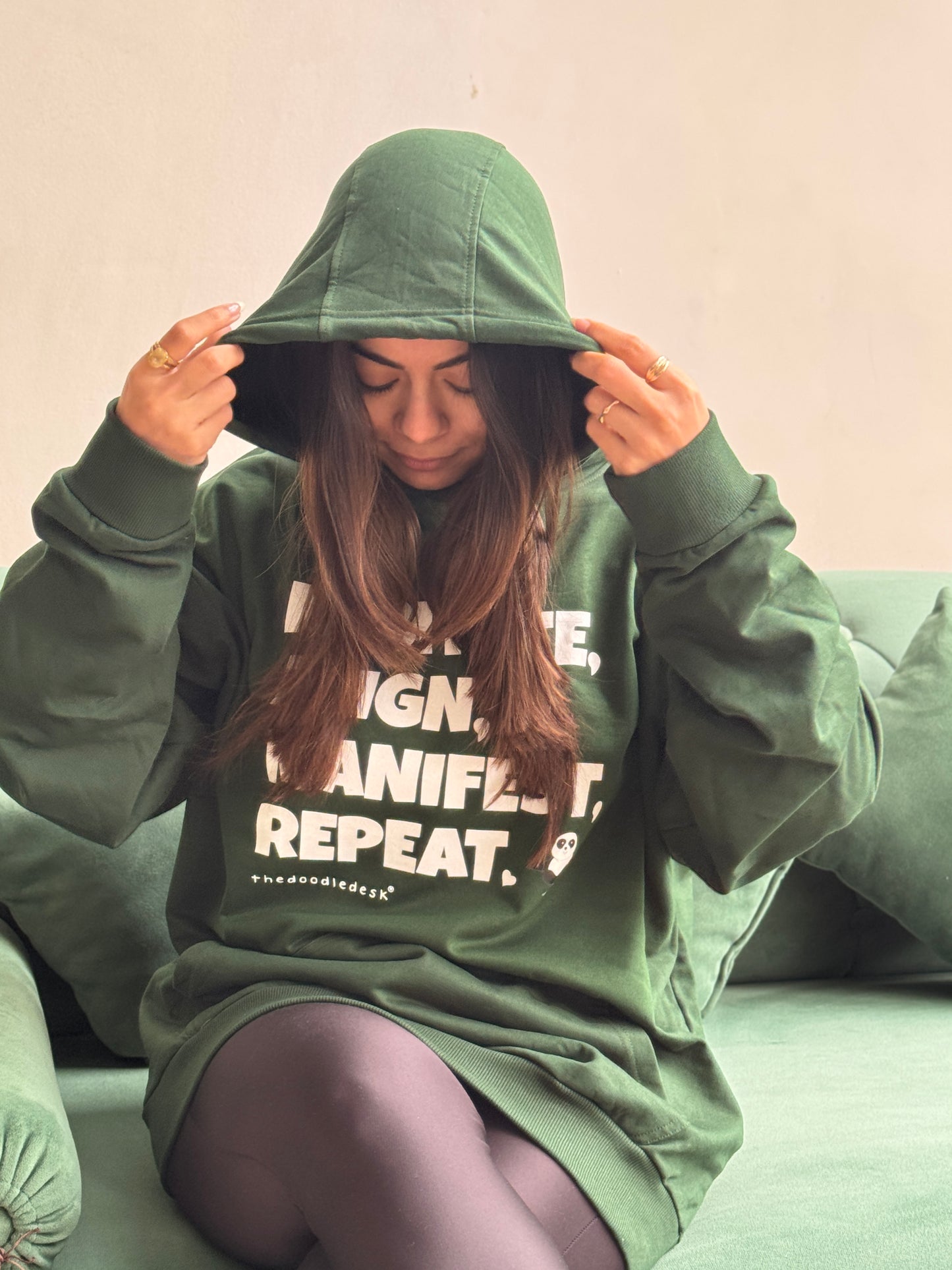 Unisex Oversized Hoodie - Meditate Align Manifest Repeat