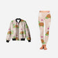 Like a Happy Moody Turtle - Coords Set for Women - Bomber Jacket with Leggings